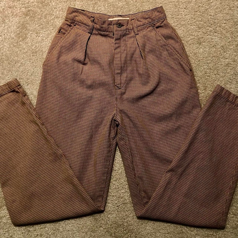 vintage brown patterned calvin klein trousers size xs